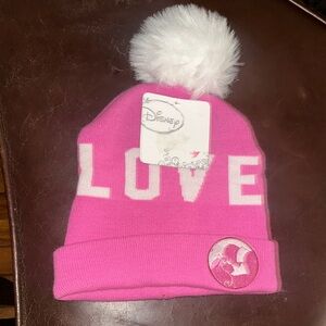 Disney Pink Hat with White Pom Pom